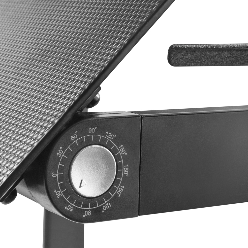 HF-ILSH-2620: Laptop Stand with Mouse Pad - Height Adjustable - Black